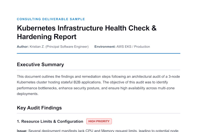 design, fix, or optimize your kubernetes and devops architecture